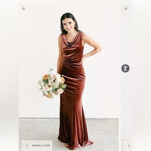 Revelry Bridesmaid Dress in Terracotta